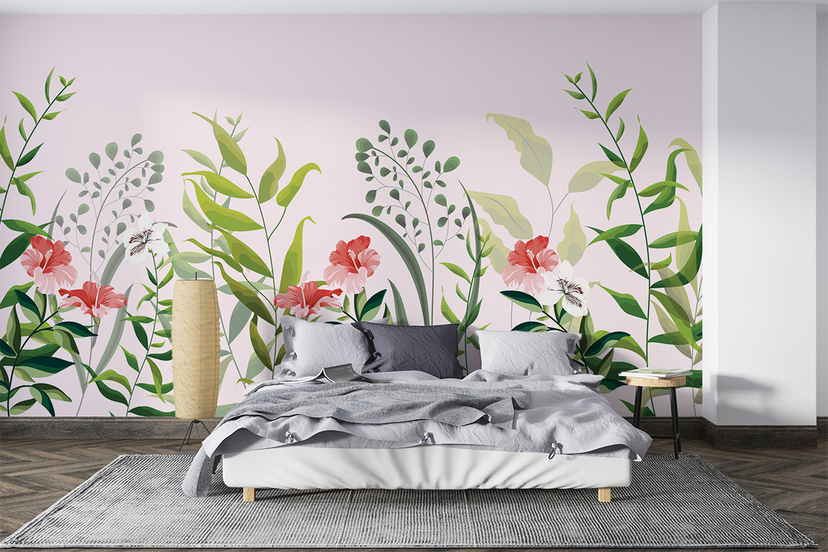 flower field bed room